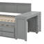 Lit de jour avec tablettes de rangement, tiroirs, lit gigogne, station de charge, lumière DEL, bureau et armoire-288878052