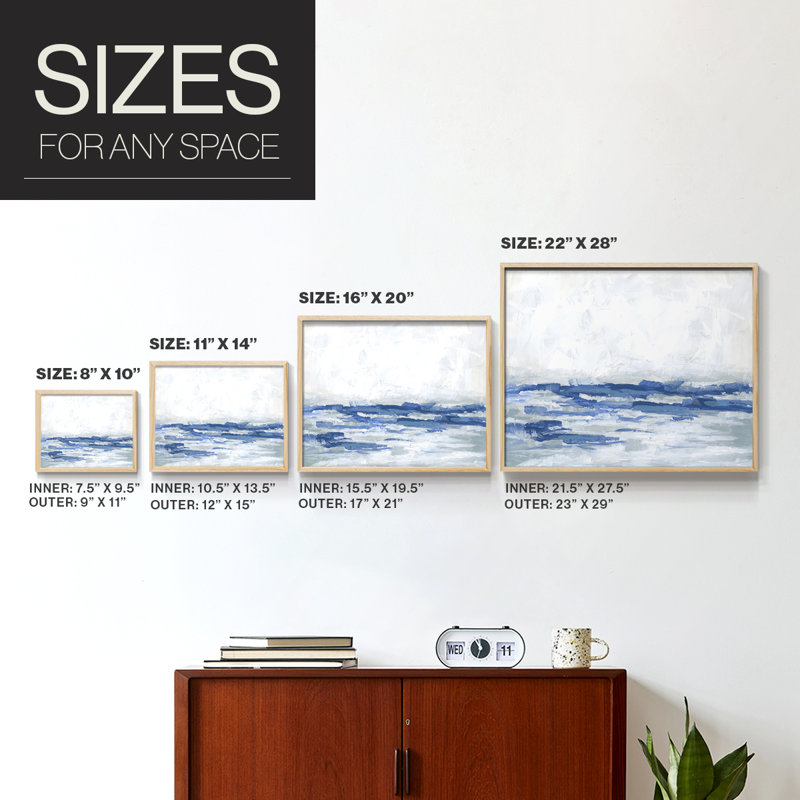 Blue Breakers I -Framed Print - Restickable