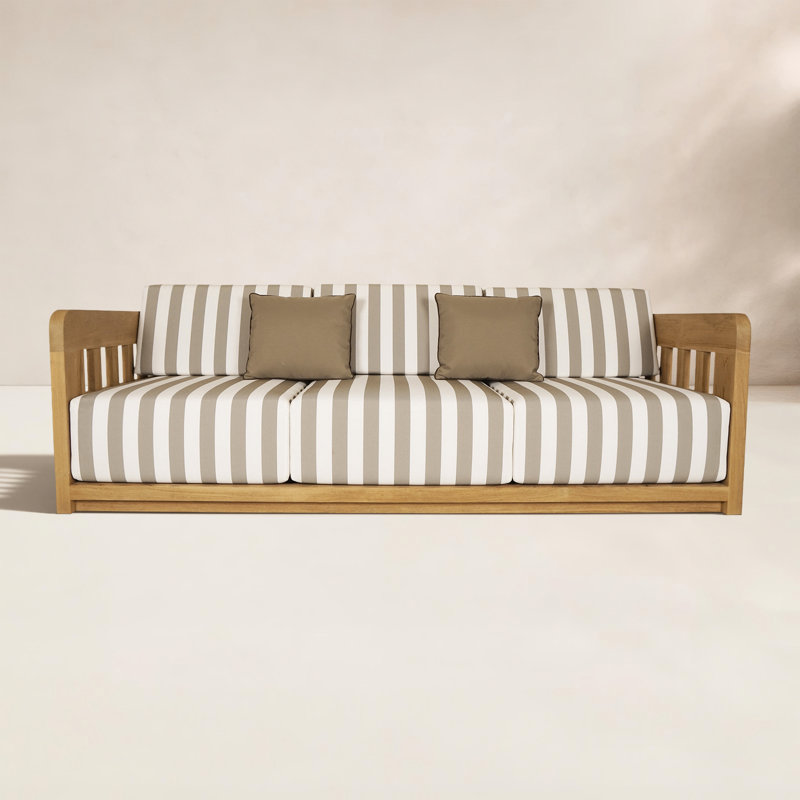 Ensley 90'' Teak Outdoor Patio Sofa