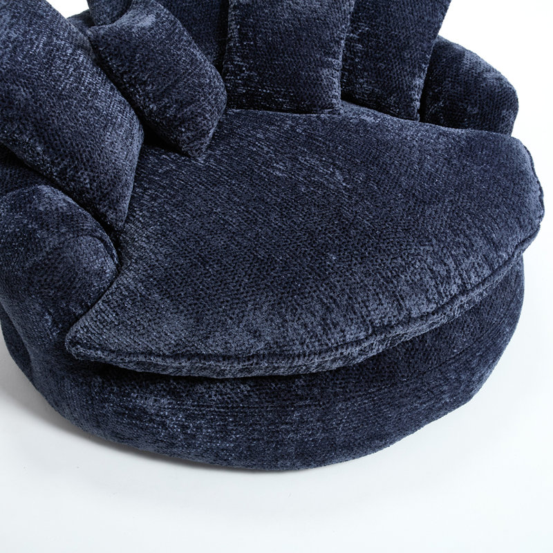 Fauteuil rond surdimensionné de 55 pouces, Bleu
