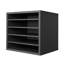 Wooden Literature Organizer 5 Compartments with Adjustable Shelves Grey