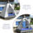 90.5" Outdoor Wicker Daybed with Tent Design & Colorful Pillows-2180875