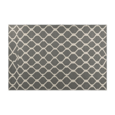 Tapis gris intérieur et extérieur Trellis