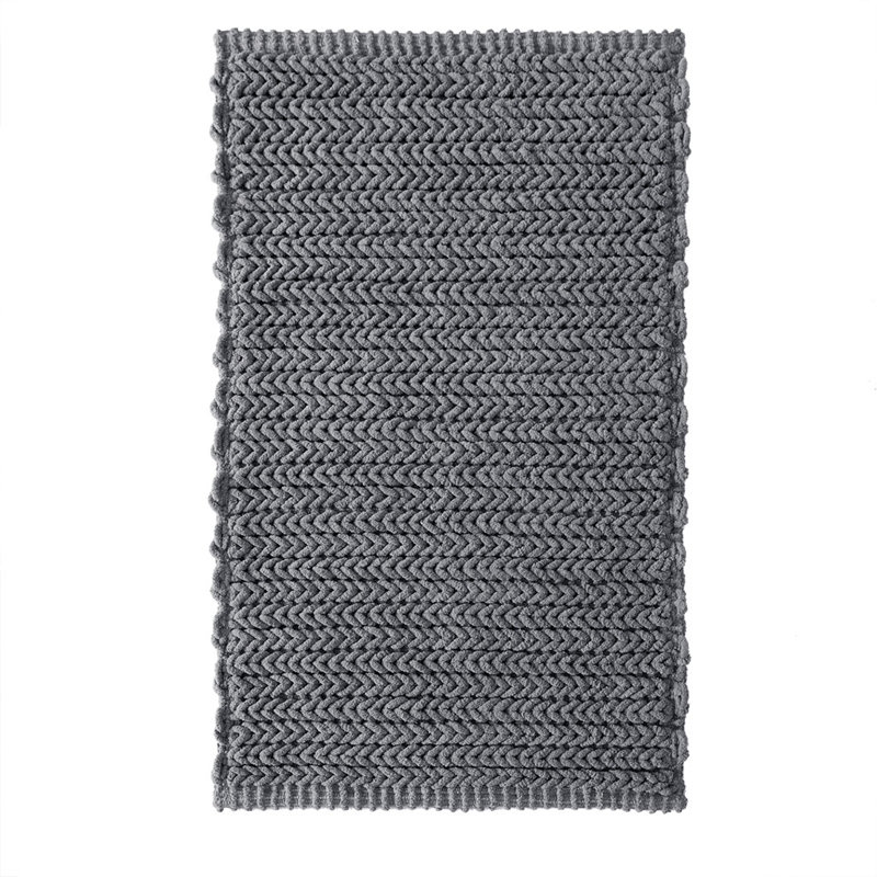 Tapis de bain_Rec_Ctt ni 0,5, Gris anthracite, L 40 po x l 24 po