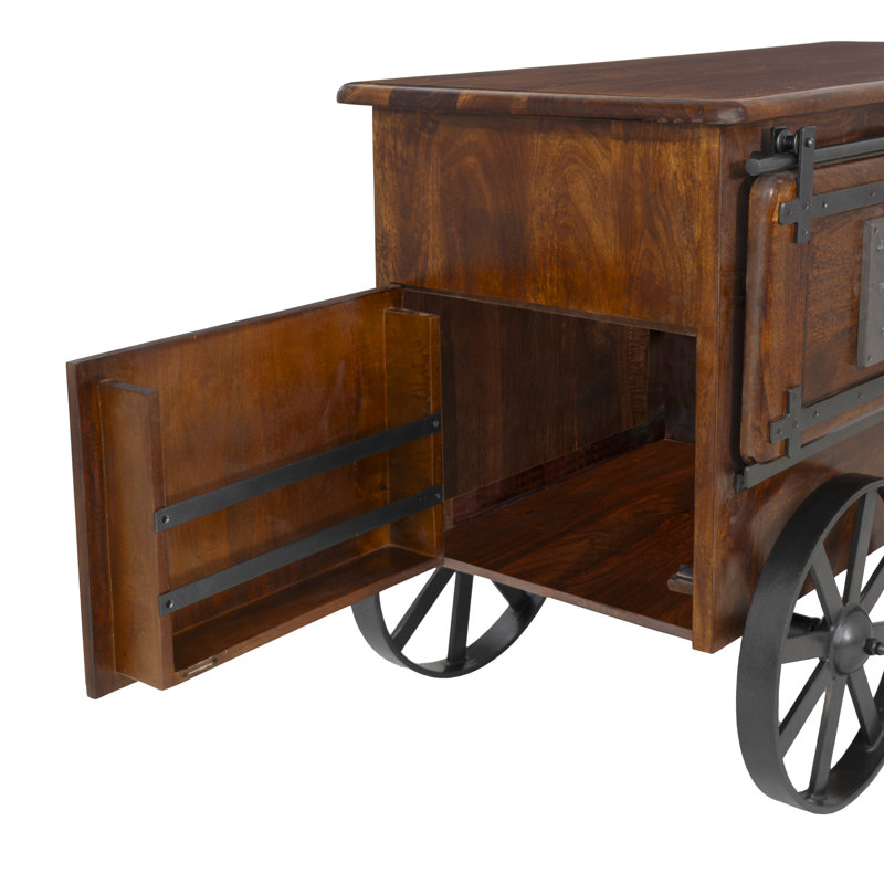 Ramer Solid Wood Bar Cart