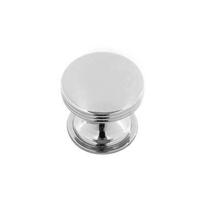Poignée ronde en nickel poli Elon de 1-1 / 8 po de diamètre