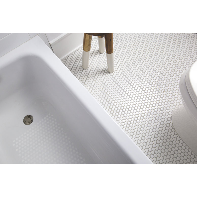 Carreau de céramique mosaïque ronde pour mur et plancher, Blanc
