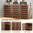 4-Tier Storage Shoe Cabinet with Louvered Doors-1887661101