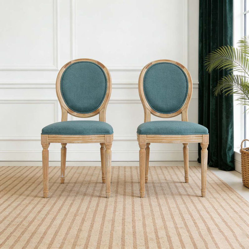 Ensemble de chaises de salle à manger, Sarcelle, Brun