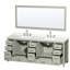 Sheffield 84" Freestanding Double Bathroom Vanity with Quartz Top with 70" Mirror-952265184