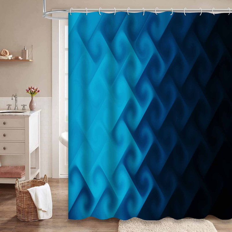 Rideau de douche noir foncé avec 12 crochets, L 72 po x l 72 po