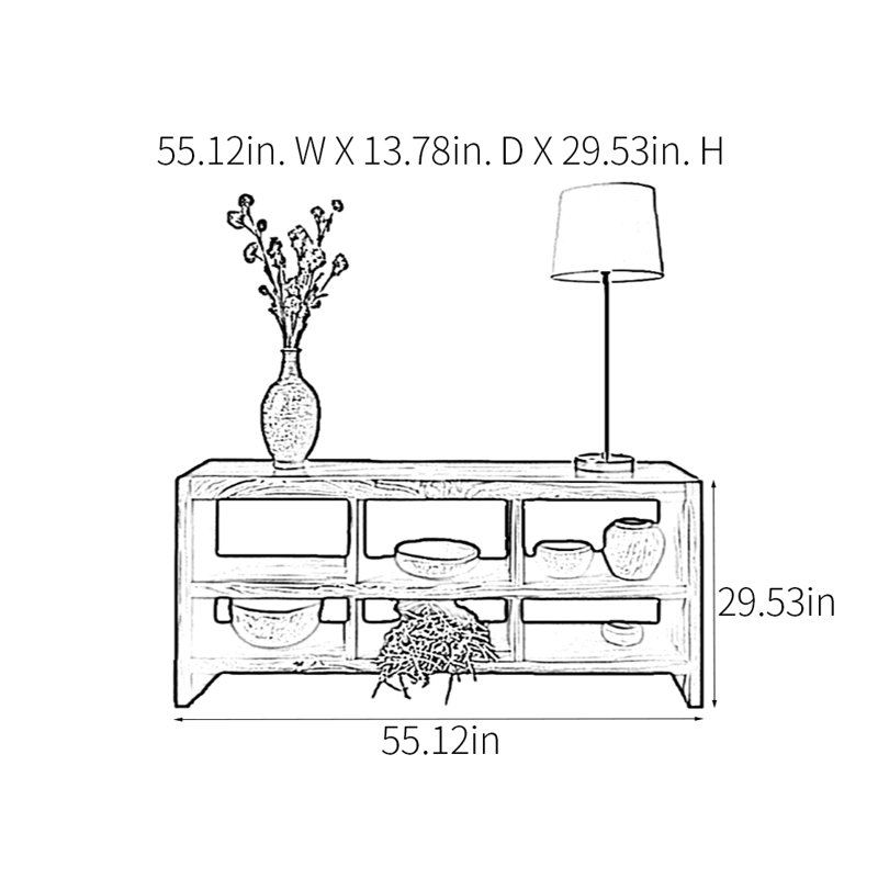 Somerdale, 29.53" H x 55.12" W x 13.78" D