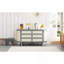 Lit escamotable double avec rangement caché et motif tissé moderne, gris-1955194496-1955194503