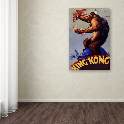 « king kong 1 », affiche rétro sur toile