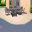 Élégant ensemble repas de patio 9 pièces, aluminium durable, charme extérieur