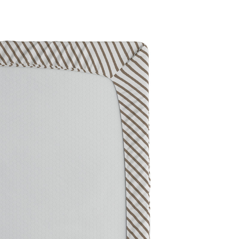 Microfiber Striped Fitted Sheet, Full Fitted Sheet