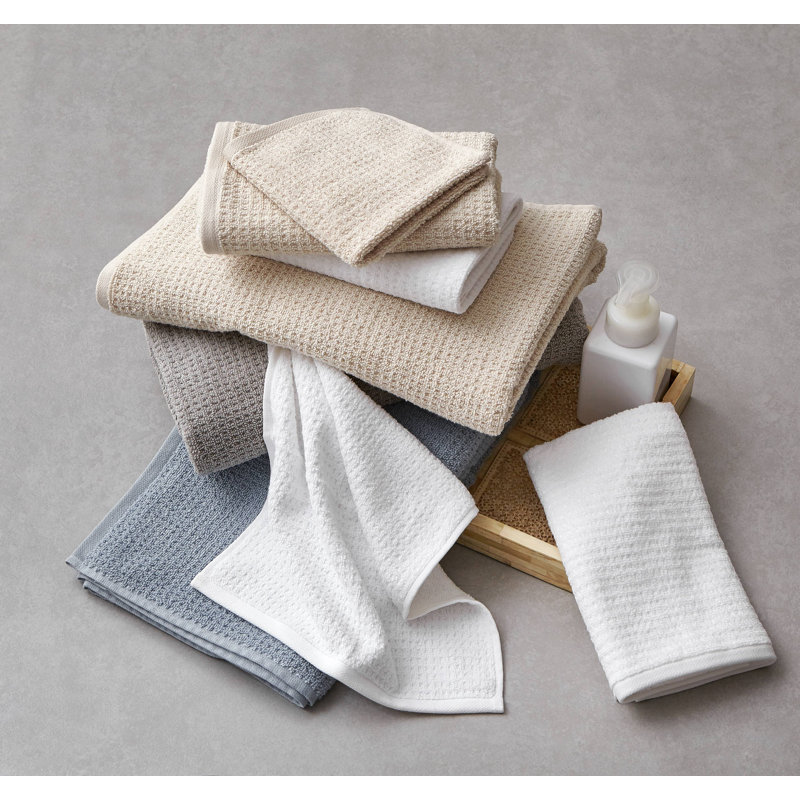 Ensemble de serviettes 100% coton 8 pièces Bath Oceane, Beige