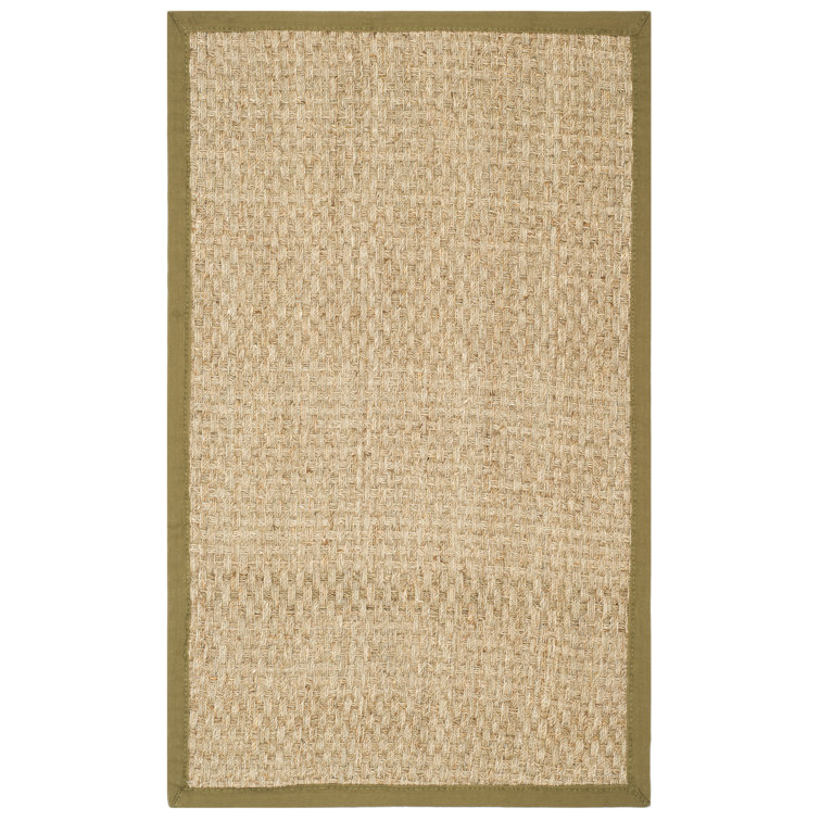 Auckland Bamboo Slat/Seagrass Natural/Olive Area Rug