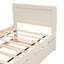 Lit gigogne simple au fini blanc délavé - option stable et pratique avec style délavé et espace de couchage élégant-551270177