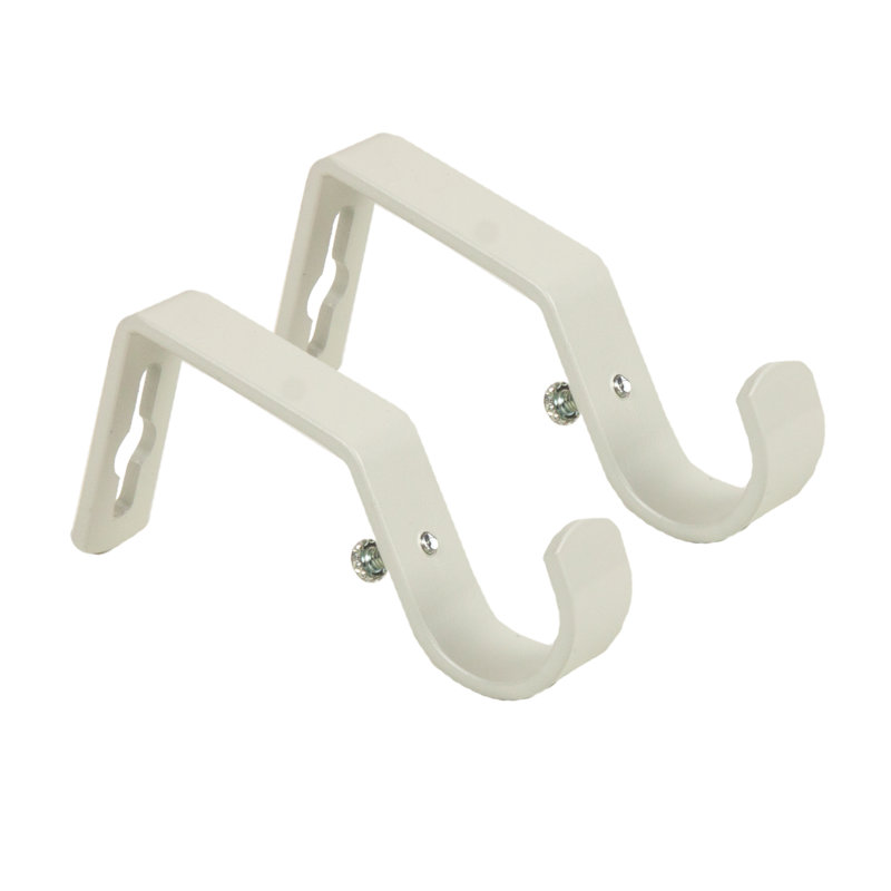 Support de rideau Alisya, Blanc perle