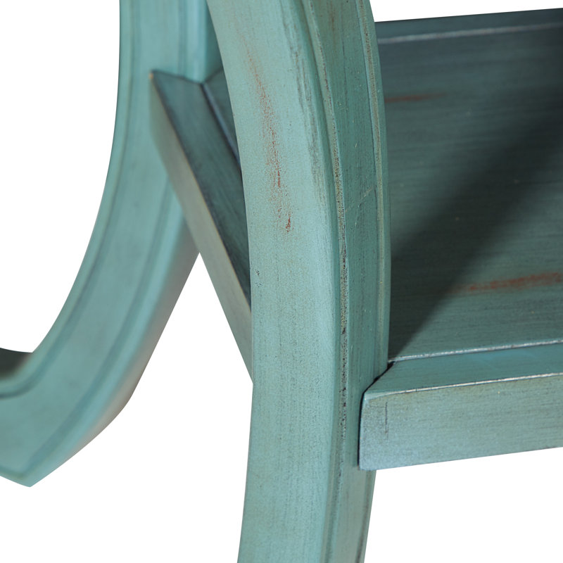 Table de bout Carolena, Bleu Caraïbe antique