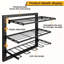 Support mural robuste en métal pour organisateur d'outils électriques, support de garage réglable à 3 niveaux, tablette d'atelier durable pour perceuses, tournevis, pinces