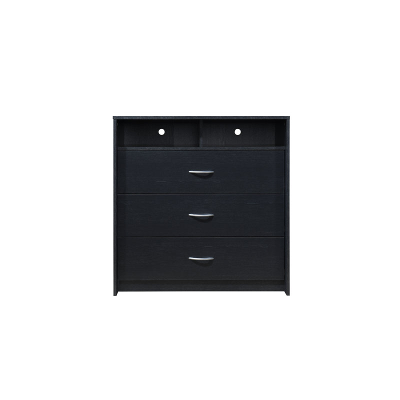 Commode 3 tiroirs Albury, Noir