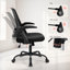 Chaise de bureau ergonomique en filet avec accoudoirs, conception peu encombrante et base en acier-1697125967-1679359910