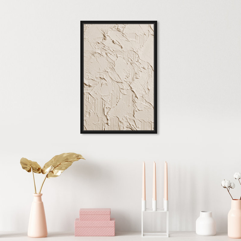 Muted Dabs by Oliver Gal - Floater Frame Print on Canvas, 16" H x 11" W, Black