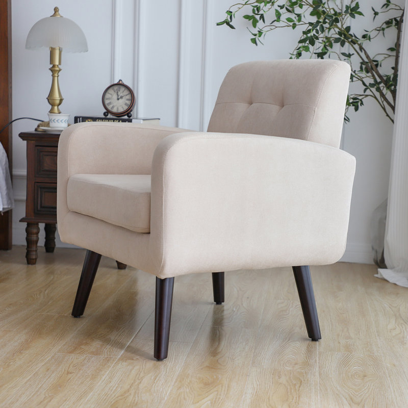 Fauteuil de 26,37 po de largeur, Mélange de lin kaki