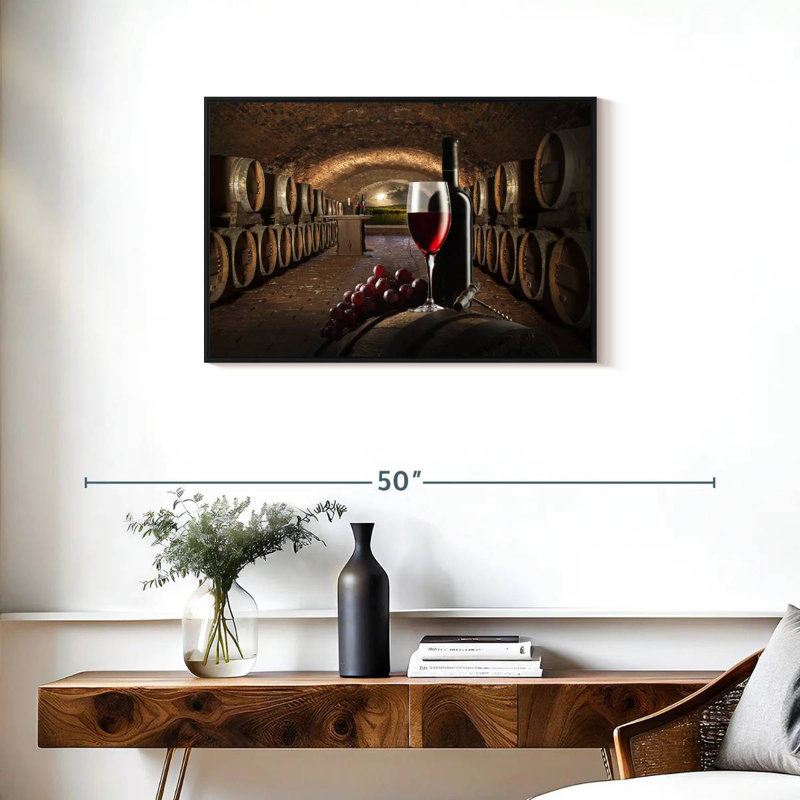 Winery, Cadre flottant noir, 31 po x 21 po