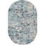 Tapis abstrait en polypropylène bleu / brun / gris tissé à la machine-810267683