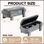 Banc rembourré avec rangement rabattable et pieds robustes-244493815