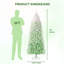 Arbre de Noël 6 pi avec arbre de Noël pré-éclairé, dégradé vert, flocon de neige, 100 lumières DEL bicolores et 320 branches-1205860020-1205860018