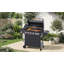 Barbecue au gaz propane à 6 brûleurs avec brûleur latéral Barbecue en acier inoxydable à sortie de 72 000 BTU avec grilles en fonte et tables d'appoint pour la cuisine extérieure et la cour arrière.