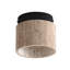 Modern Travertine 1-Light Flush Mount Ceiling Light