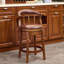 Tabouret de bar pivotant 26 po à 360 degrés de hauteur avec dossier-472266422-472266423