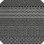 Tapis rond noir et ivoire lavable 8 po