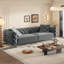 Canapé-lit convertible 3 en 1 de 248 cm (97,7 po), gris foncé, assise profonde-719633260