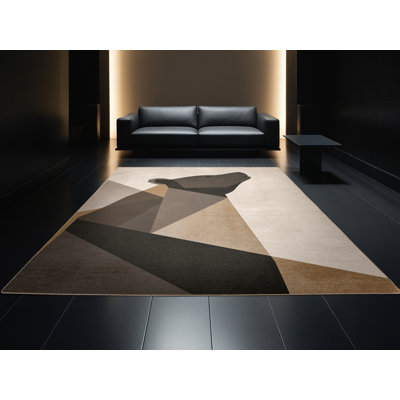 Tapis beige en peluche beige