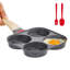 Crêpière antiadhésive en aluminium avec couvercle à 4 trous