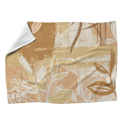 Botanical Cool Pattern Botanical Fleece Blanket