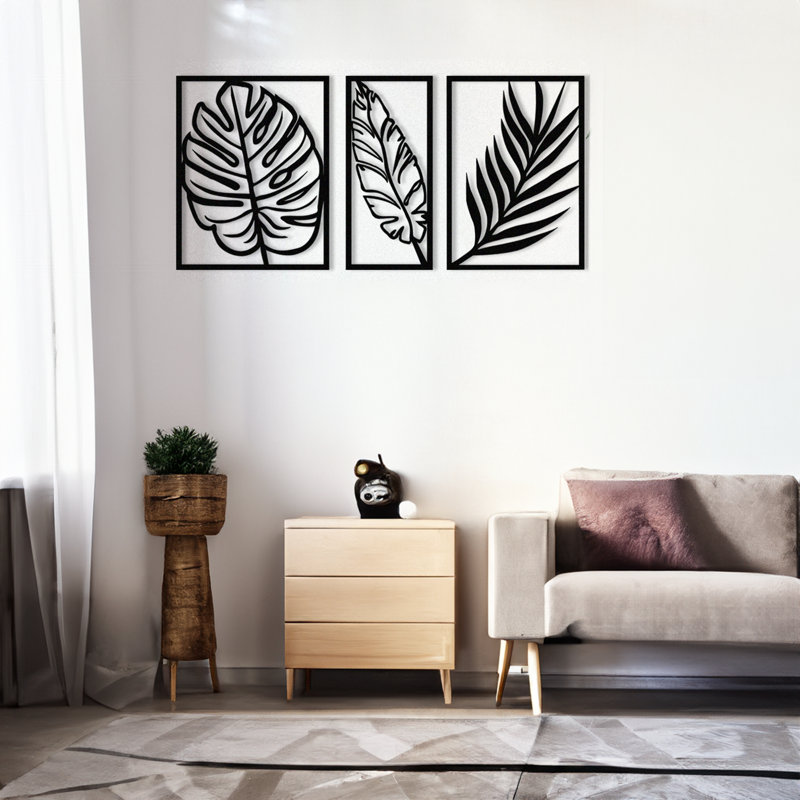 Stylish Decorative Metal Wall Accessory, Black, 31.5 x 15.0 inches | 100% Metal Construction, Thickness: 0.05 inches | Perfect for Home Decor, Office Spaces & Modern Interiors, Durable and Eye-Catching Design
