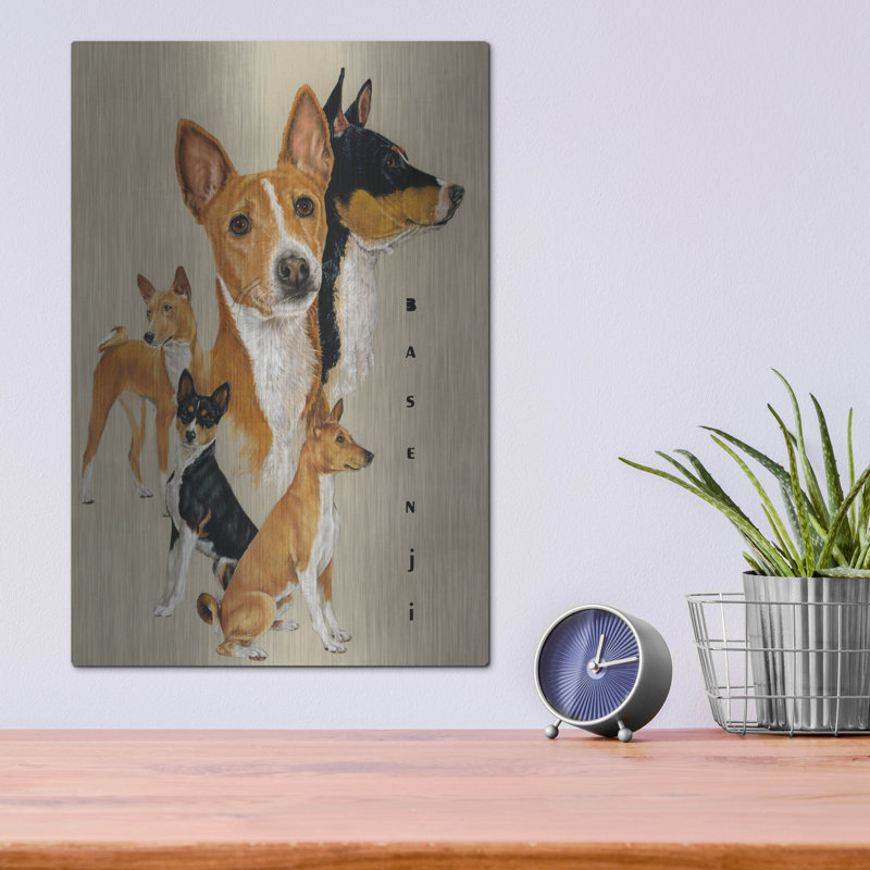 "Basenji" par Barbara Keith, H 16 po x l 12 po