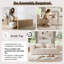 Canapé modulaire 2 pièces Bouclé, accoudoirs gauche et droit, ressorts ensachés, rouleau de compression, aucun assemblage requis, housses lavables, beige-341642473