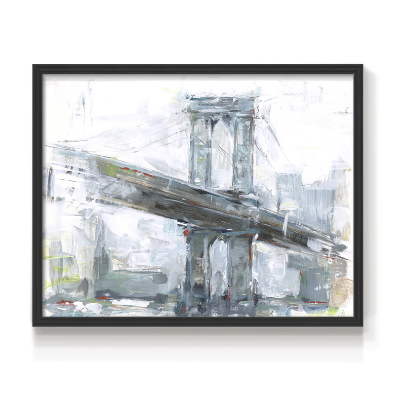 Brilliant City Study IV - Reproduction encadrée - Restickable, H 11 po x l 14 po, Noir, noir, noir, noir