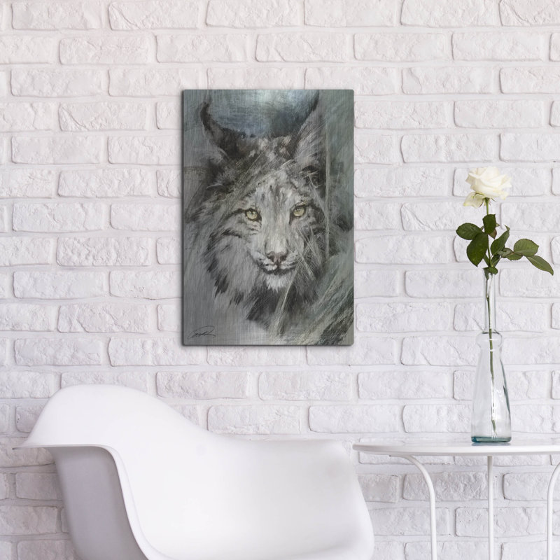 " Lynx Brushstroke " by Robert Campbell, 24" H x 16" W