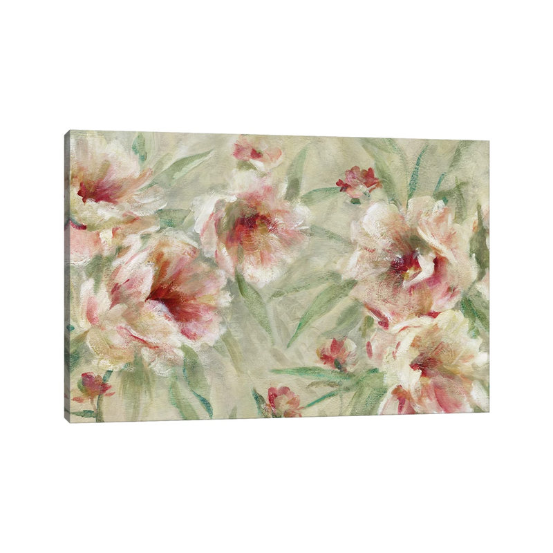 Peony Pleasure by Carol Robinson - Painting on Canvas, Wrapped Canvas, 20.32 cm H x 30.48 cm W