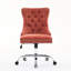 Chaise de bureau beige moderne en velours, réglable et pivotante, avec boutons fabriqués à la main, garniture cloutée décorative, structure élastique triple, bureau pivotant de style américain recouvert de tissu doré, boutons-132960759-132960764