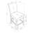 Transitional Fabric Upholstered Counter-Height Dining Chair 2Pc Set Black Grey